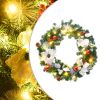 Christmas Wreath with LED Lights Green 23.6" PVC