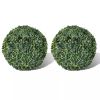 Boxwood Ball Artificial Leaf Topiary Ball 10.6" 2 pcs