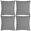 Throw Pillows 4 pcs Gray 15.7"x15.7" Fabric