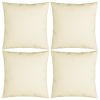 Throw Pillows 4 pcs Cream 19.7"x19.7" Fabric
