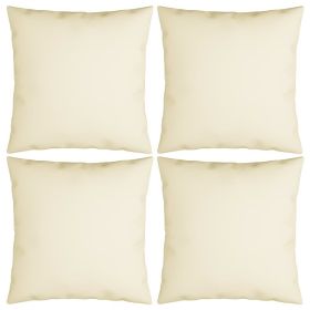 Throw Pillows 4 pcs Cream 19.7"x19.7" Fabric