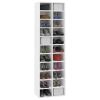 Shoe Cabinet White 21.3"x13.4"x72" Engineered Wood