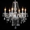 6 Lights Crystal Chandelier Elegant Pendant Fixture Glass Ceiling Lighting Lamp