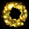 Christmas Wreath with LED Lights Green 23.6" PVC