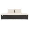 Patio Bed Black 76.8"x23.6" Poly Rattan