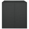 Patio Cushion Box PE Rattan Black