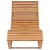 Rocking Sunlounger Solid Teak Wood