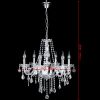 6 Lights Crystal Chandelier Elegant Pendant Fixture Glass Ceiling Lighting Lamp