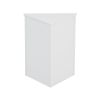 White Triangle Bathroom Storage Cabinet with Adjustable Shelves, Freestanding Floor Cabinet for Home Kitchen