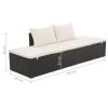 Patio Bed Black 76.8"x23.6" Poly Rattan