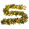 Artificial Christmas Trees 2 pcs with Wreath; Garland and LEDs