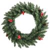Artificial Christmas Trees 2 pcs with Wreath; Garland and LEDs