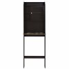 Modern Over The Toilet Space Saver Organization Wood Storage Cabinet for Home; Bathroom - Espresso