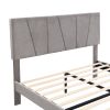 Queen Size Upholstery Platform Bed with One Drawer,Adjustable Headboard