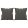 Throw Pillows 2 pcs Dark Gray 15.7"x15.7" Velvet