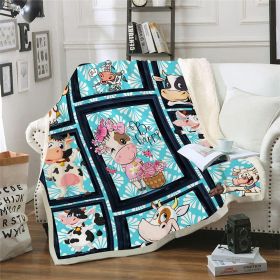 Cows Pattern Cartoon Children's Printed Blanket