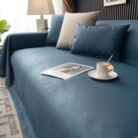 Anti Cat Scratch All-weather Universal Non Stick Wool Technology Cloth Sofa Cover (Option: Dark Blue-45x45 coreless)