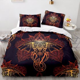 Elephant Series Three-piece Quilt Cover (Option: Style12-135x200cm)