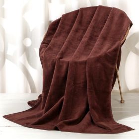 Large Cotton Absorbent Quick Drying Lint Resistant Towel (Option: Coffee-150x200cm)