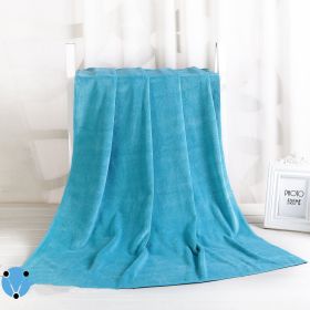 Large Cotton Absorbent Quick Drying Lint Resistant Towel (Option: Lake blue-120x200cm)