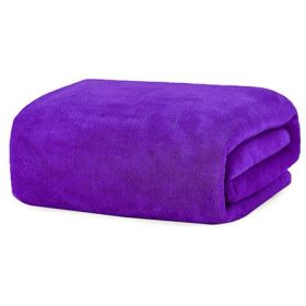 Large Cotton Absorbent Quick Drying Lint Resistant Towel (Option: Deep purple-150x200cm)