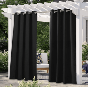 Solid Color Outdoor Waterproof And Sun Protection UV Protection High Precision Black Silk Shading Curtain (Option: Black-132 × 183cm)