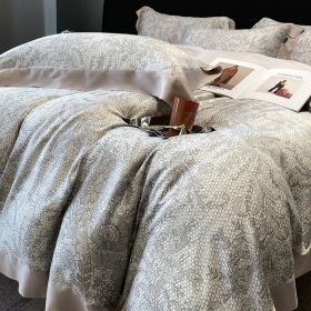 Lyocell Fiber Four-piece Plant Flower Quilt Cover (Option: Direll-1.5m)