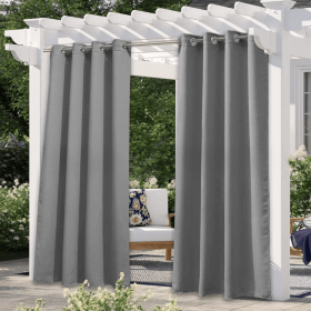 Solid Color Outdoor Waterproof And Sun Protection UV Protection High Precision Black Silk Shading Curtain (Option: Gray-107 × 164cm)