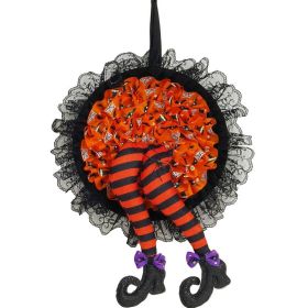 Halloween Wreaths Halloween Decorations Witch skirts and Legs Wreath (Color: Orange)