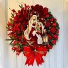 Christmas decorations Scene decoration props Jesus Christmas wreath door hanging