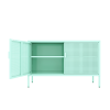 Metal Storage Locker Cabinet, Adjustable Shelves Free Standing Ventilated Sideboard Steel Cabinets for Office,Home