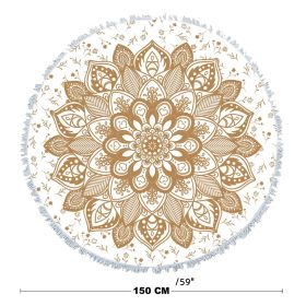 59 Inches Microfiber Beach Towel Blanket Quick Dry Thick Beach Towel Camping Picnic Vacation Tapestry Throw Yoga Picnic Mat (Option: Yellow1)