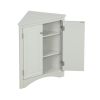 Triangle Bathroom Storage Cabinet with Adjustable Shelves;  Freestanding Floor Cabinet for Home Kitchen