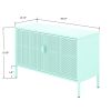 Metal Storage Locker Cabinet, Adjustable Shelves Free Standing Ventilated Sideboard Steel Cabinets for Office,Home