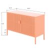 Metal Storage Locker Cabinet, Adjustable Shelves Free Standing Ventilated Sideboard Steel Cabinets for Office,Home