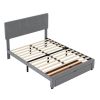 Full Size Upholstery Platform Bed with One Drawer,Adjustable Headboard