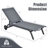 6-Position Adjustable Fabric Outdoor Patio Recliner Chair