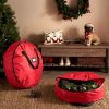 Christmas Wreath Storage Bag Artificial Wreath Storage Container 600D Oxford Cloth Christmas Wreath Storage Bag Festive Bag