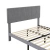 Full Size Upholstery Platform Bed with One Drawer,Adjustable Headboard