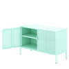 Metal Storage Locker Cabinet, Adjustable Shelves Free Standing Ventilated Sideboard Steel Cabinets for Office,Home