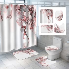 Digital Printing Polyester Shower Curtain Bathroom Pansy Reflection (Option: Cx857-180x180)